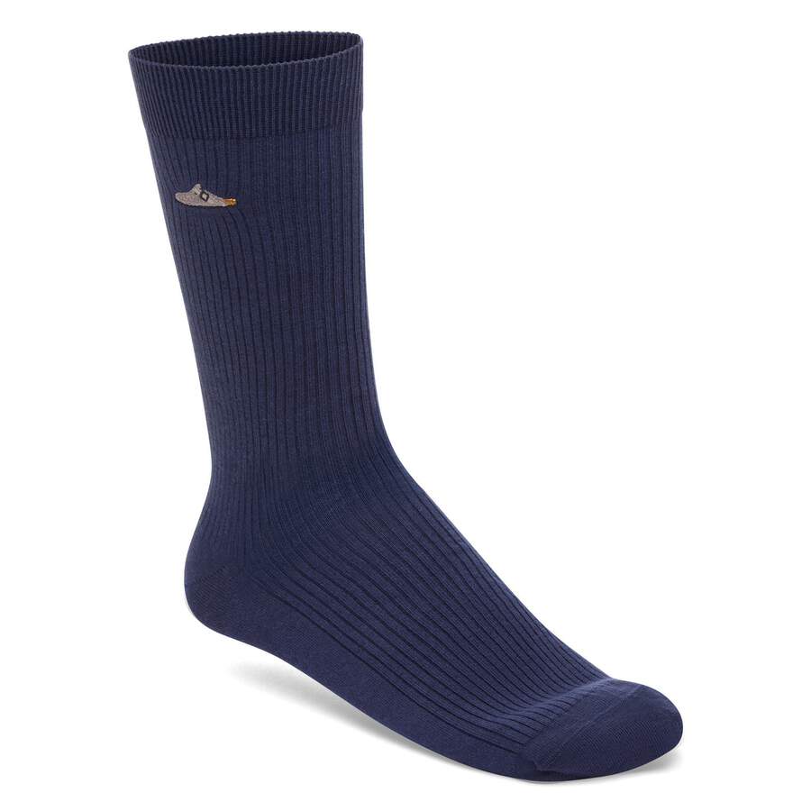 Cotton Ribbed Socks Cotton/Polyamid/Elastane - New Navy