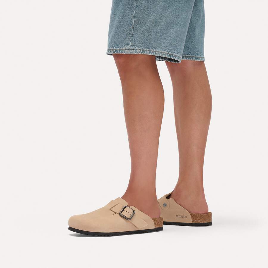 Boston Wire Buckle Nubuck Leather - Sandcastle