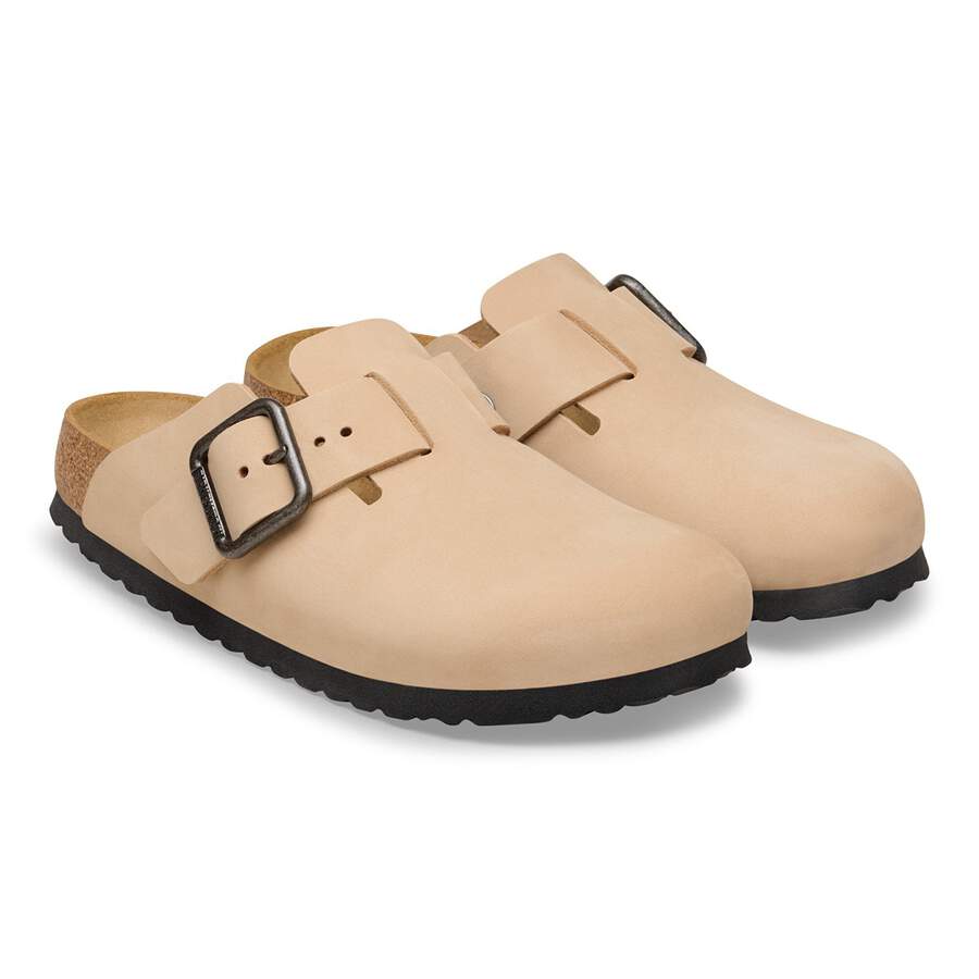 Boston Wire Buckle Nubuck Leather - Sandcastle