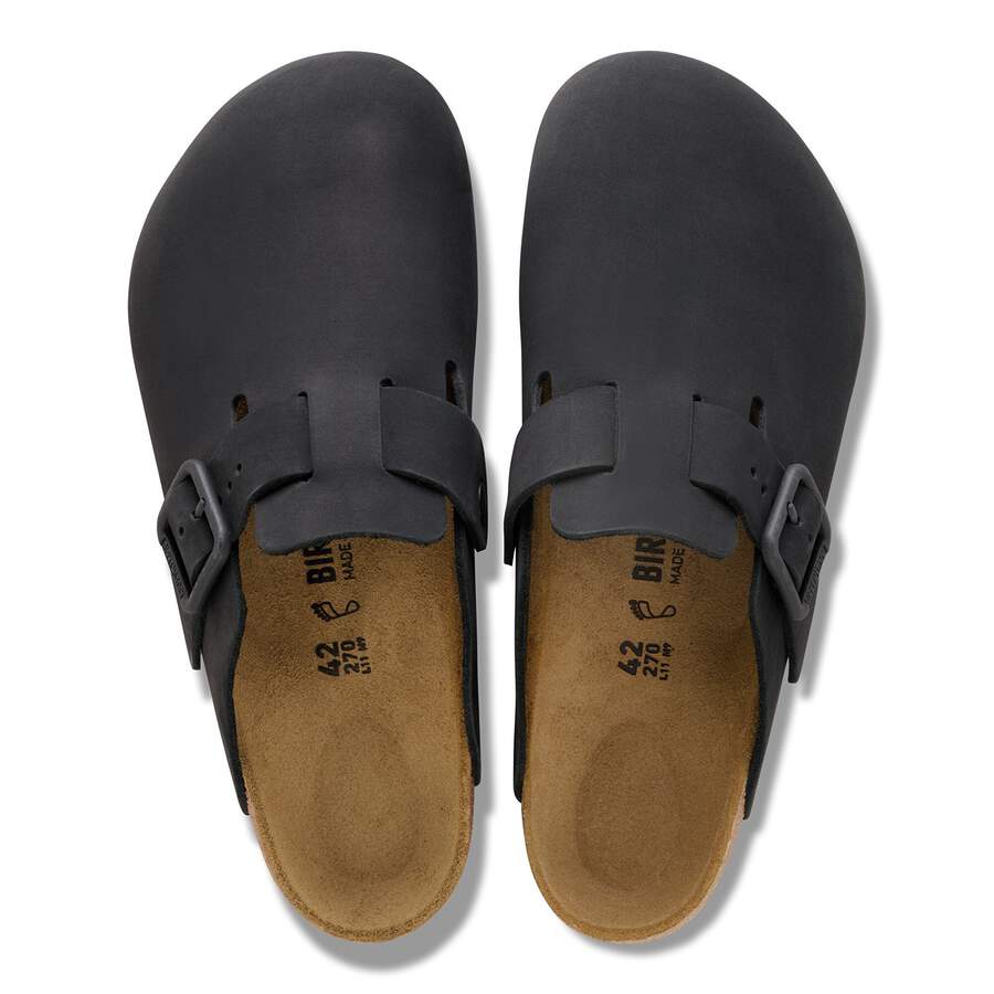 Boston Wire Buckle Nubuck Leather - Black