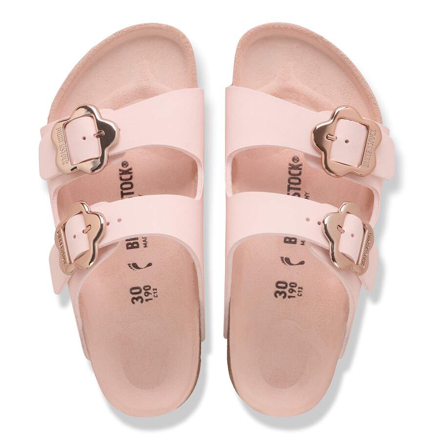 Arizona Flower Buckle Kids Birko-Flor - Light Rose Tonal