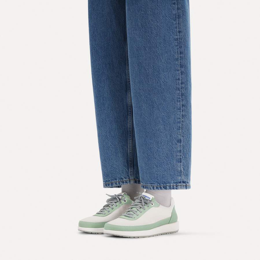 Honnef City Mixed Leather - Pure Sage / White