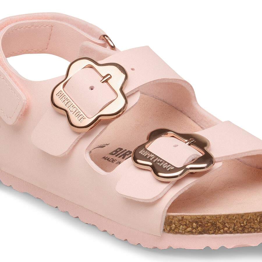Milano Flower Buckle Kids Birko-Flor - Light Rose Tonal
