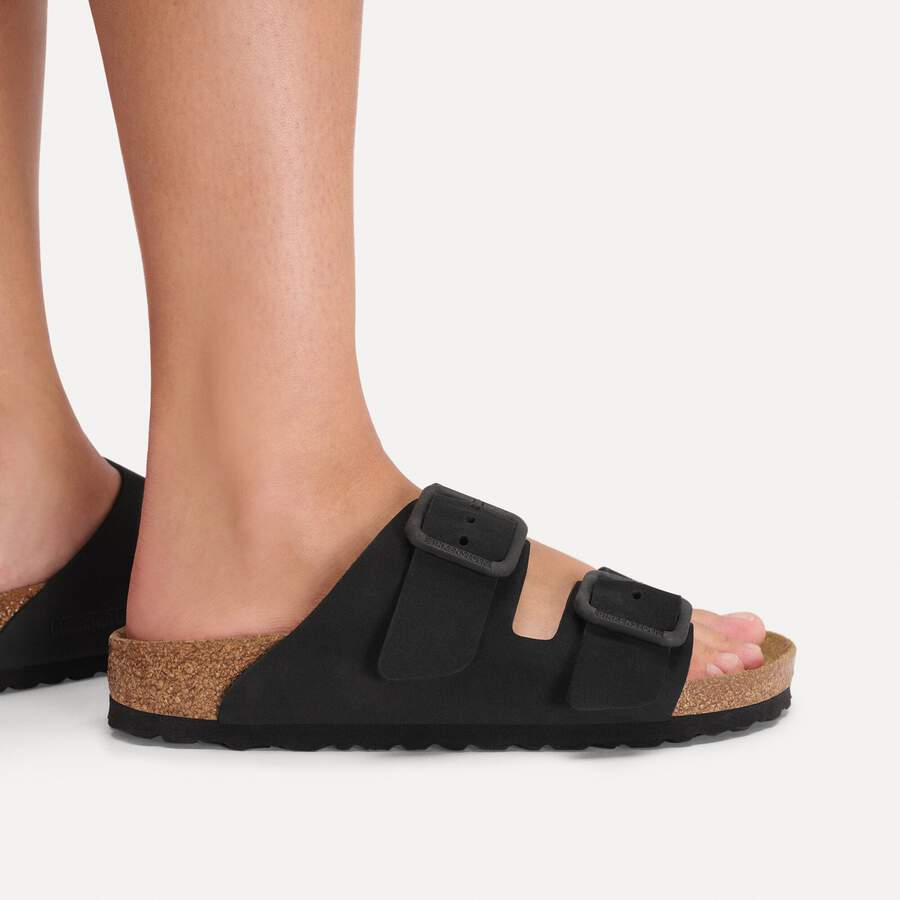 Arizona Wire Buckle Nubuck Leather - Black