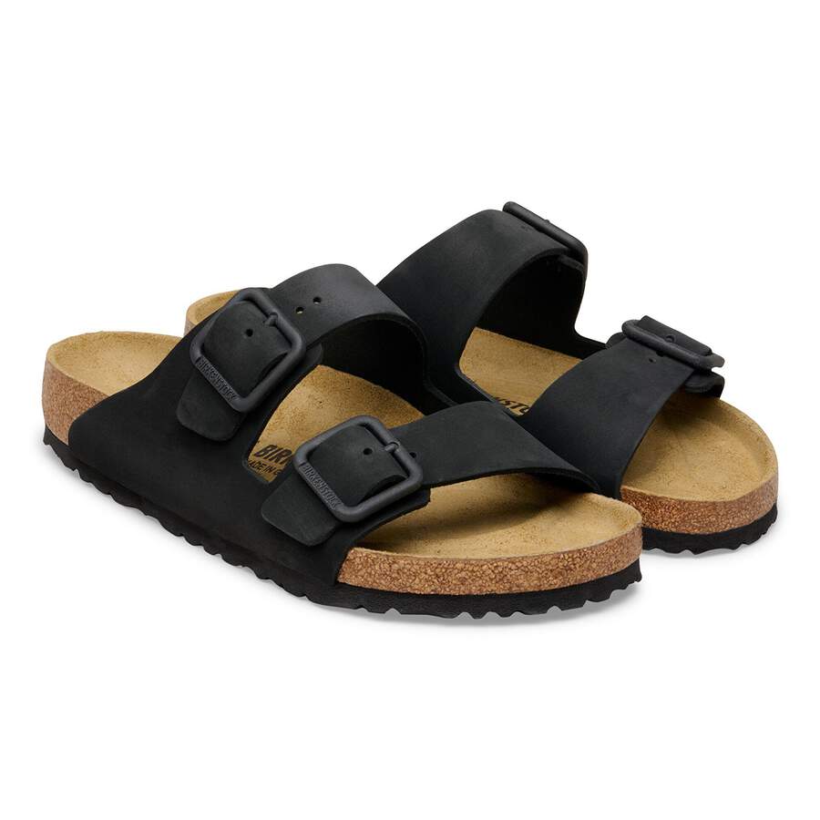 Arizona Wire Buckle Nubuck Leather - Black