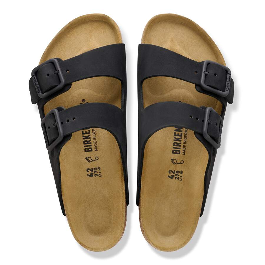 Arizona Wire Buckle Nubuck Leather - Black