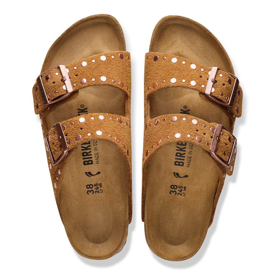Arizona Rivet Suede Leather - Mink