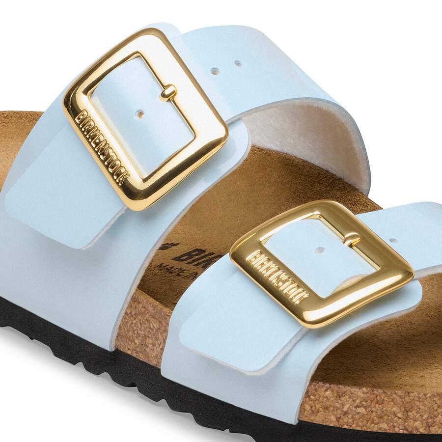 Sydney Cushion Buckle Birko-Flor Patent - Patent Baby Blue