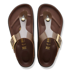 Gizeh Droplet Buckle Natural Leather Patent - High-Shine Carafe