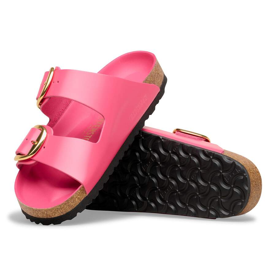 Arizona Big Buckle Natural Leather Patent - High-Shine Fuchsia Tulip
