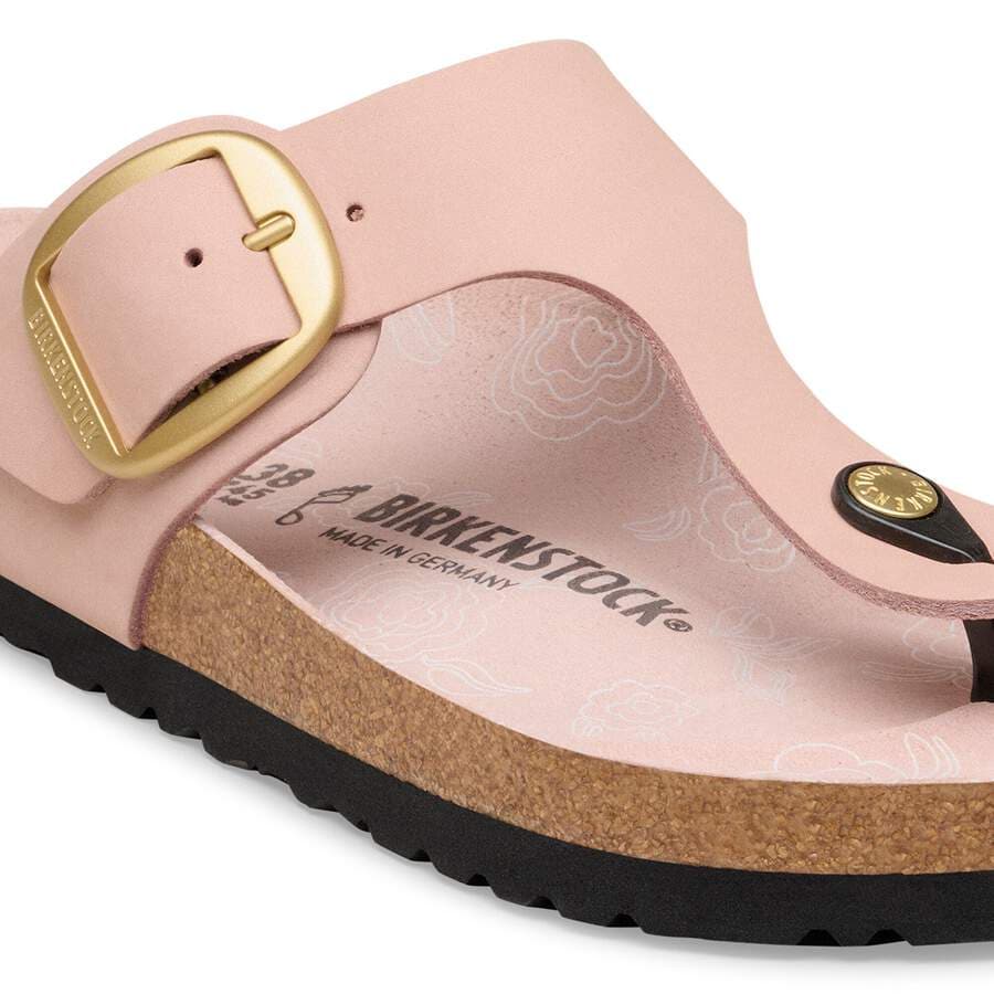 Gizeh Big Buckle Nubuck Leather - Soft Pink