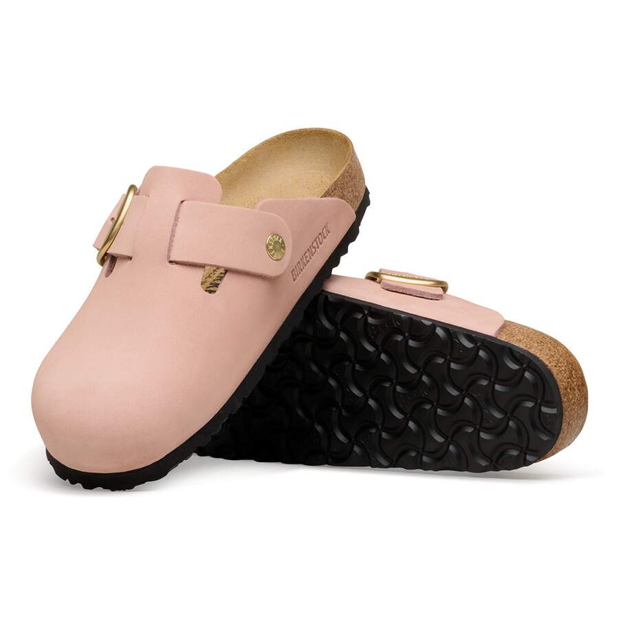 Boston Big Buckle Nubuck Leather - Soft Pink