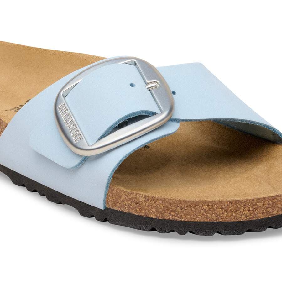 Madrid Big Buckle Nubuck Leather - Baby Blue