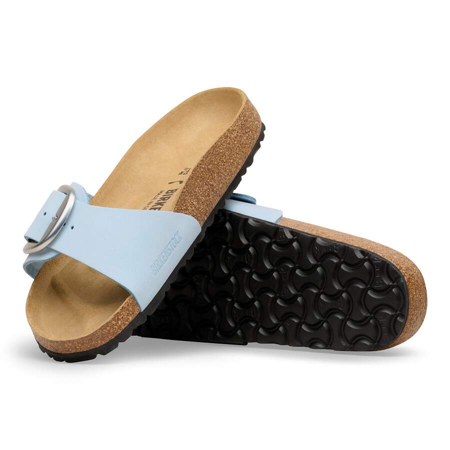 Madrid Big Buckle Nubuck Leather - Baby Blue