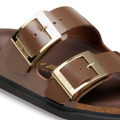 Arizona Droplet Buckle Natural Leather Patent - High-Shine Carafe