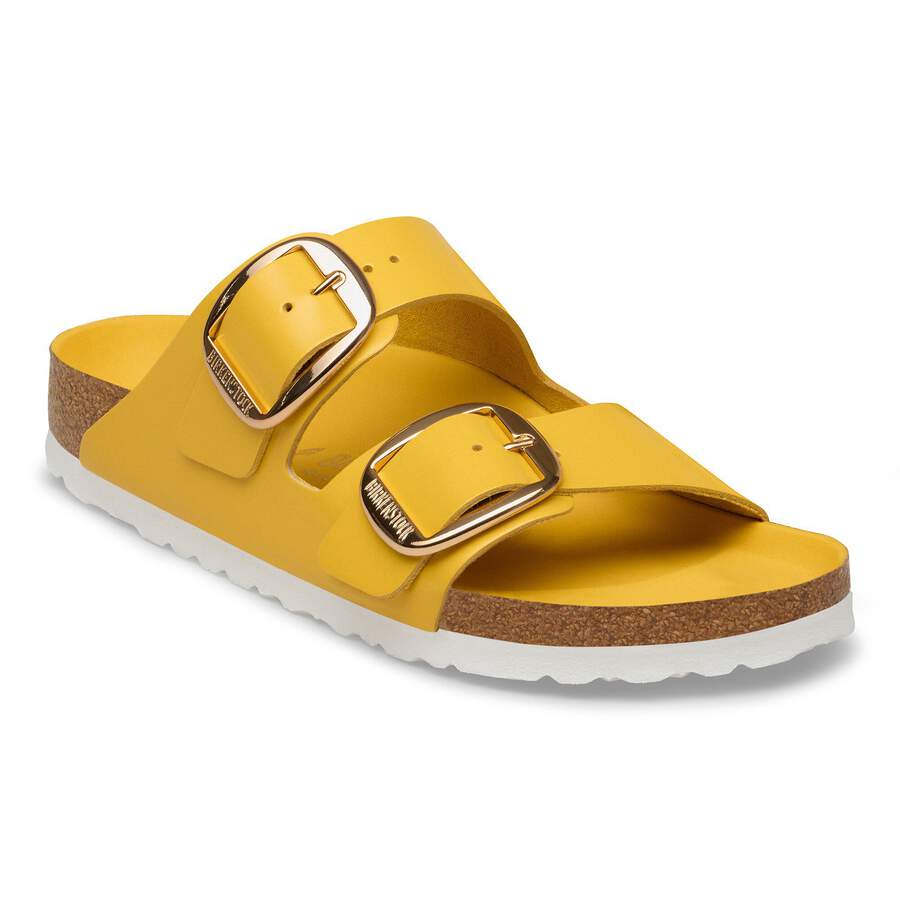 Arizona Big Buckle Natural Leather Patent - High-Shine Ochre