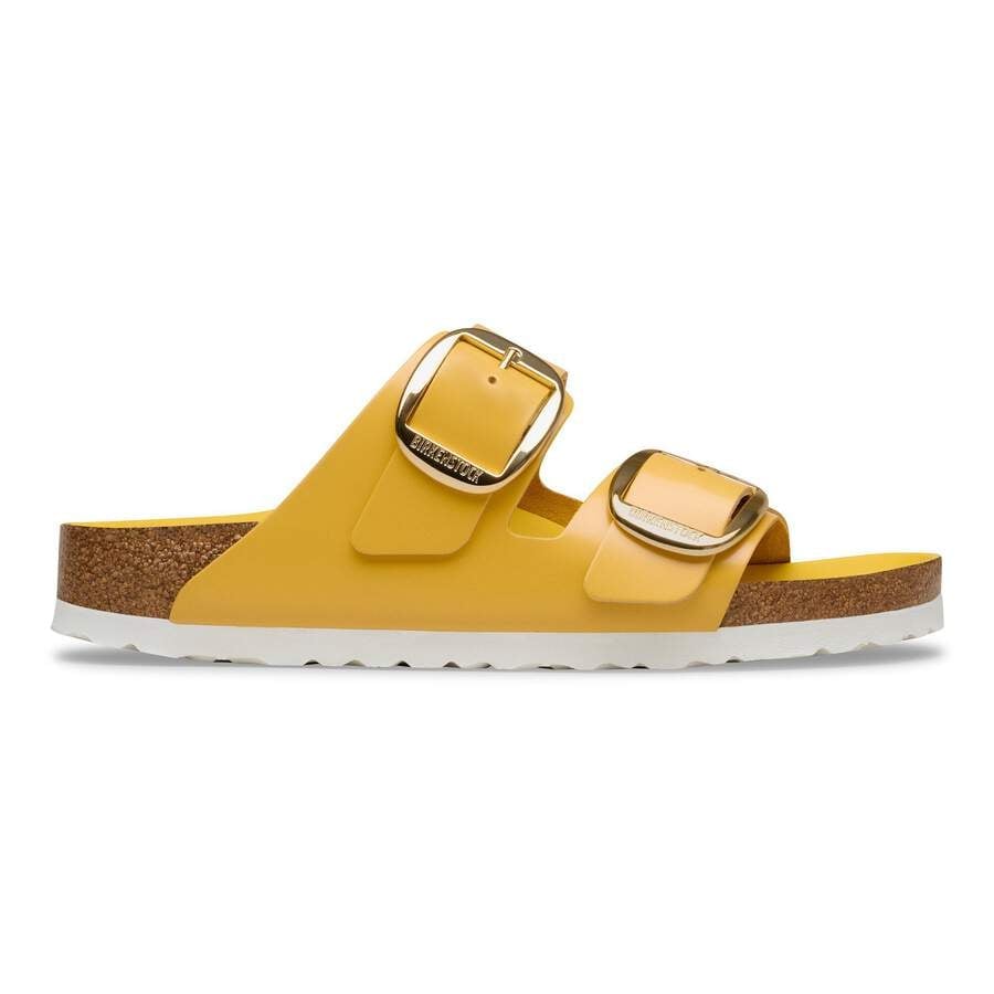 Arizona Big Buckle Natural Leather Patent - High-Shine Ochre