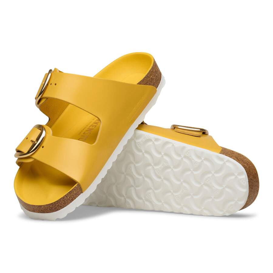 Arizona Big Buckle Natural Leather Patent - High-Shine Ochre
