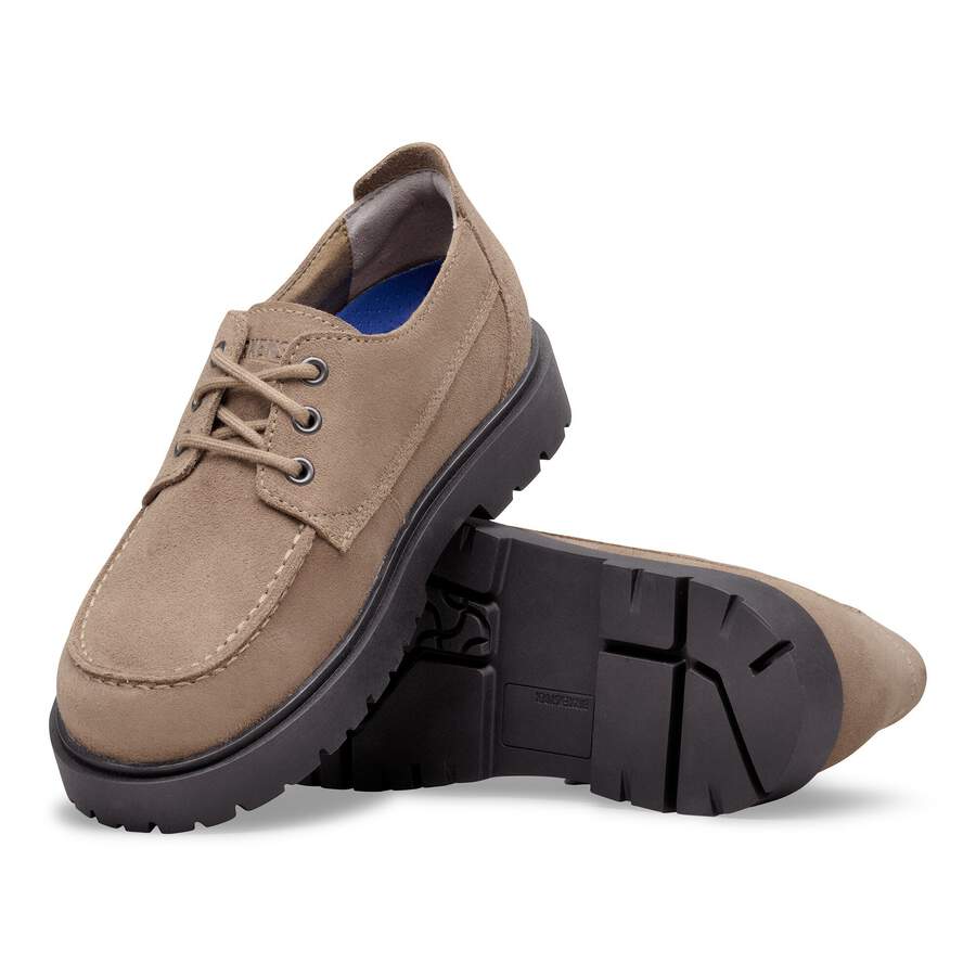 Highwood Moc Lace Low Suede Leather - Gray Taupe