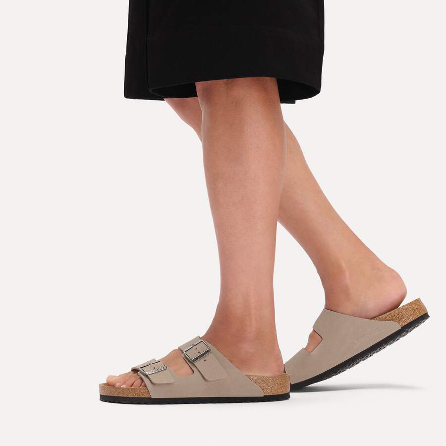 Arizona Birko-Flor Nubuck - Gray Taupe