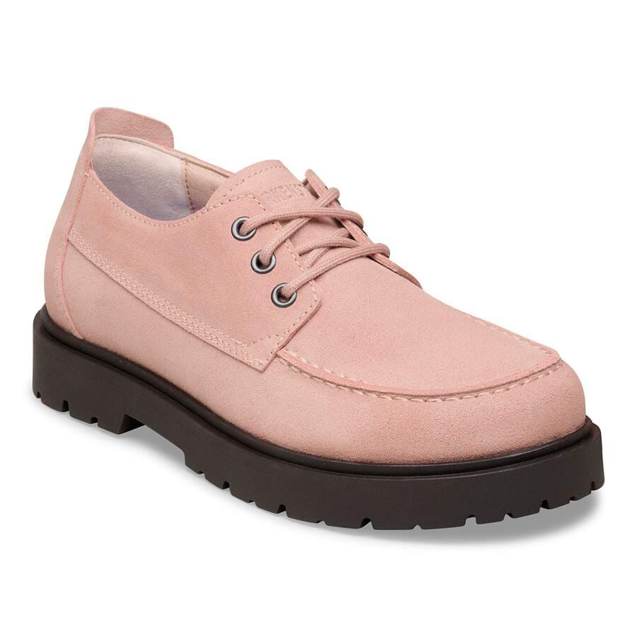 Highwood Moc Lace Low Suede Leather - Pink Clay