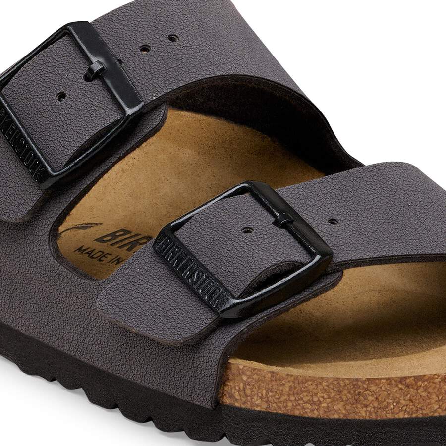 Arizona Birko-Flor Nubuck - Velvet Gray/Black Buckles