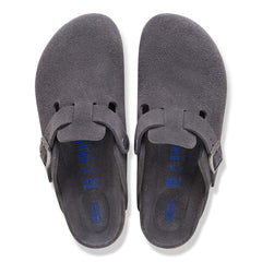 Boston Soft Footbed Suede Leather - Charcoal