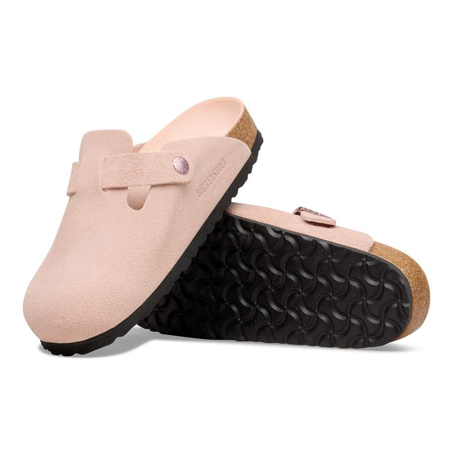 Boston Soft Footbed Suede Leather - Light Rose