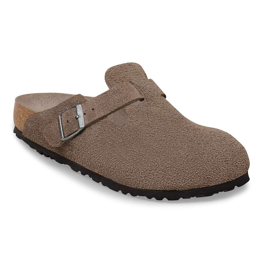 Boston Soft Footbed Suede Leather - Concrete Gray