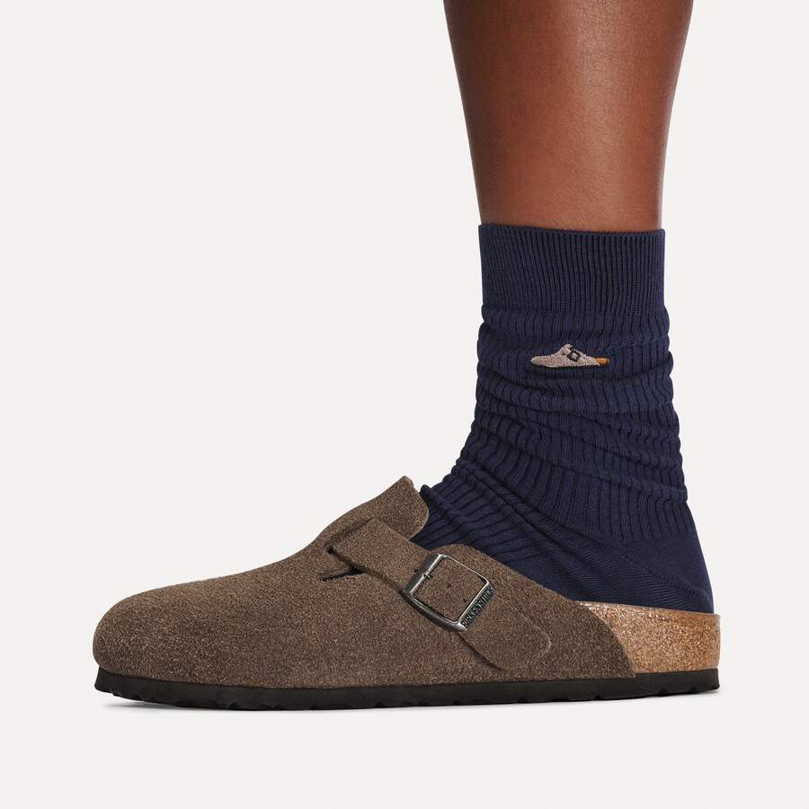 Boston Soft Footbed Suede Leather - Concrete Gray