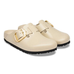 Boston Big Buckle Natural Leather Patent - High-Shine Oyster