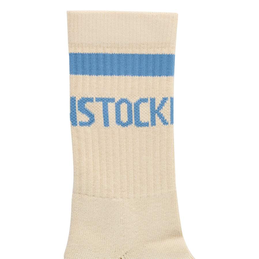 Cotton Tennis Socks Cotton/Polyamid/Elastane - Oatmeal/Archive Denim Blue