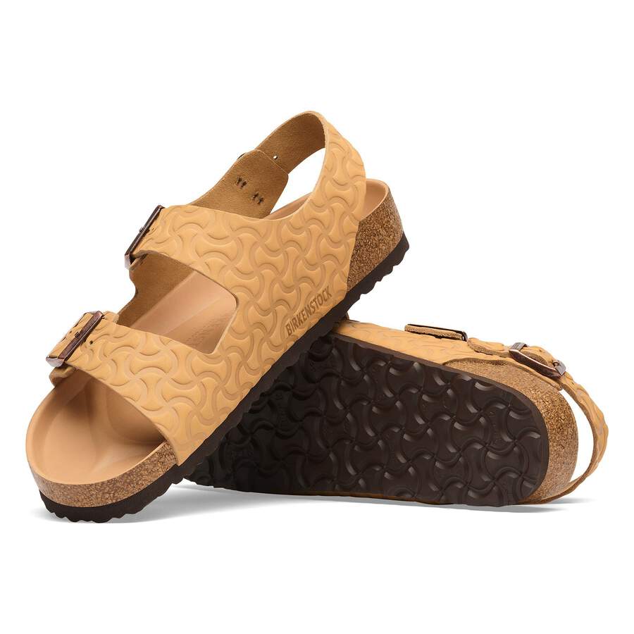 Milano Natural Leather Embossed - Nature Semi Veg Tan