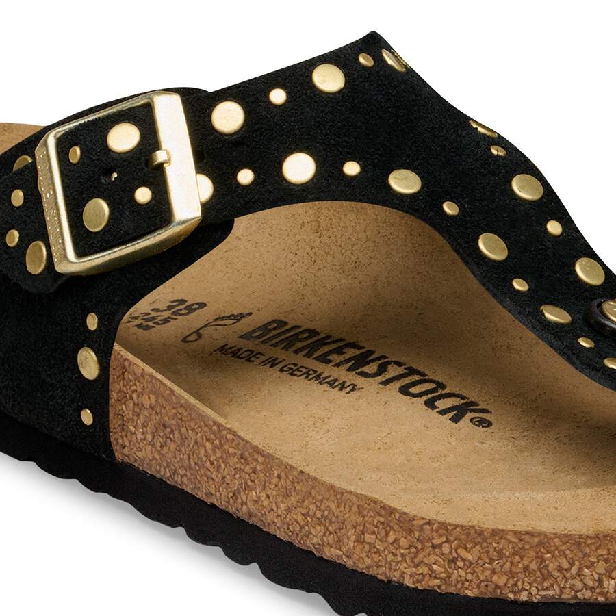Gizeh Rivet Suede Leather - Black
