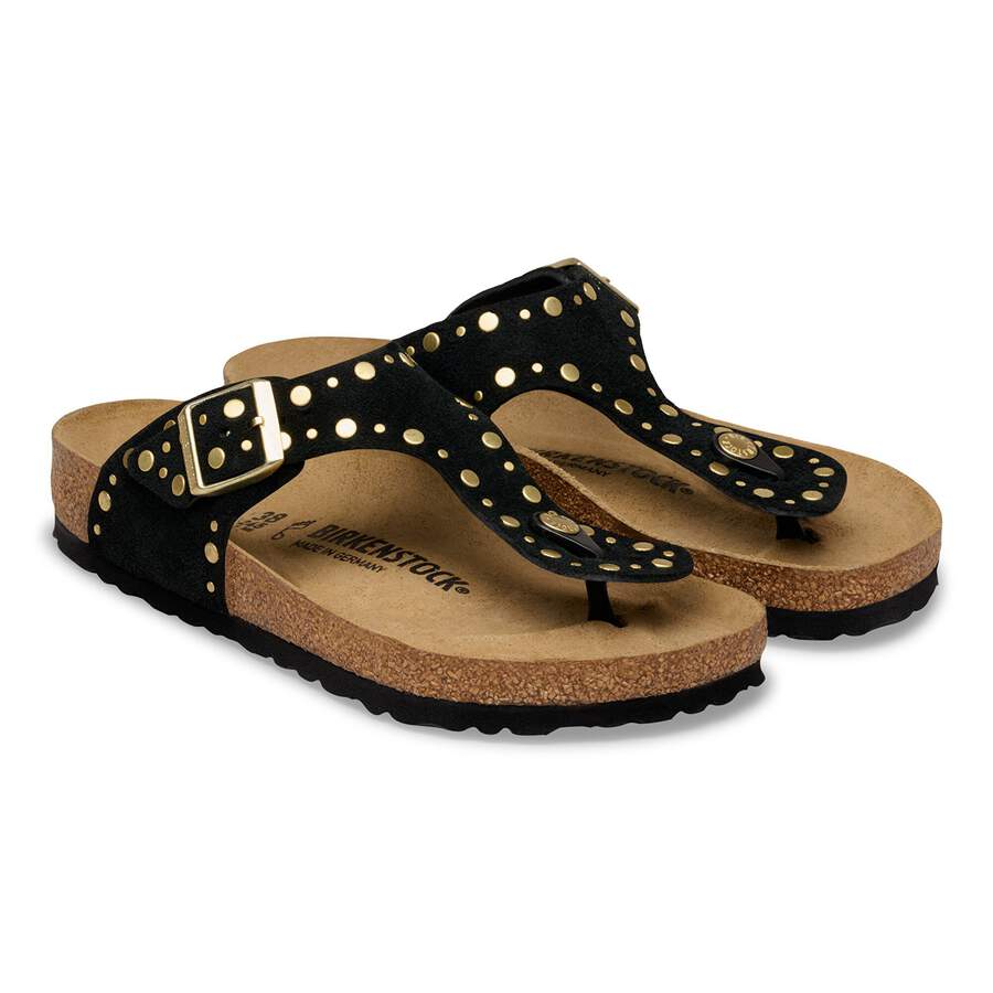 Gizeh Rivet Suede Leather - Black