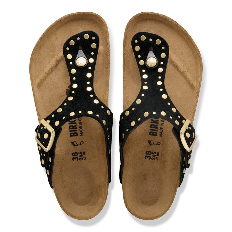 Gizeh Rivet Suede Leather - Black
