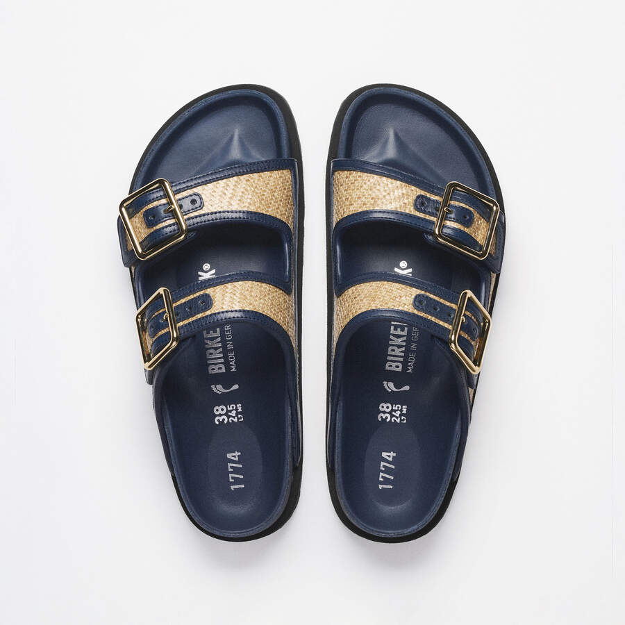1774 Arizona Raffia Mischmaterial - Raffia Navy