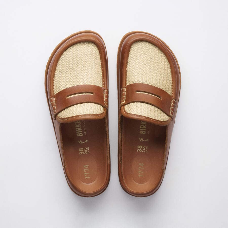 1774 Naples Wrapped Raffia Mischmaterial - Ginger Brown Raffia