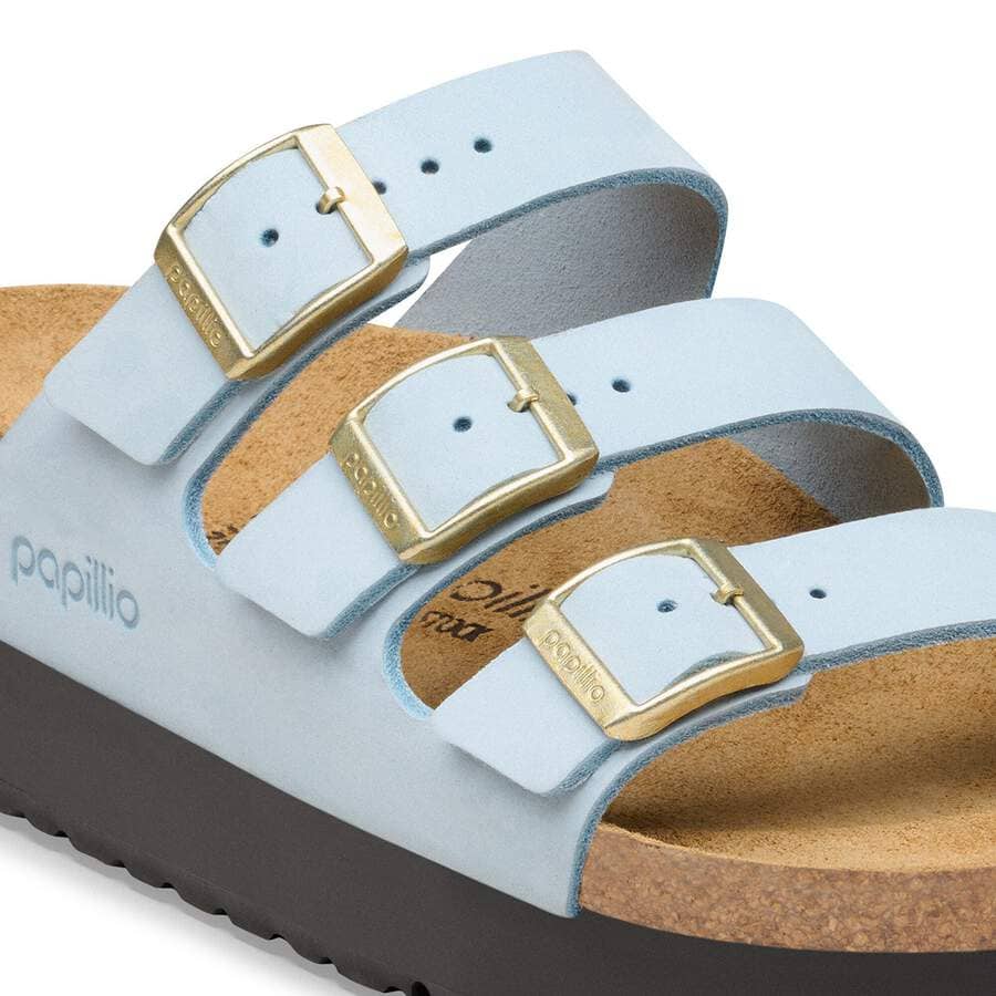 Florida Flex Platform Nubuck Leather - Baby Blue