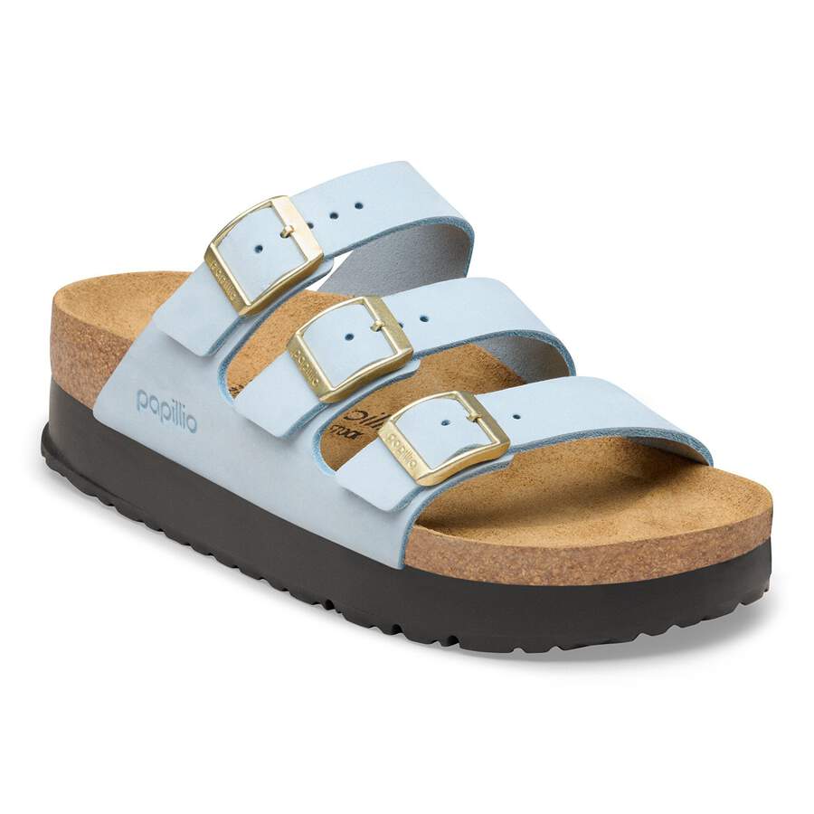 Florida Flex Platform Nubuck Leather - Baby Blue