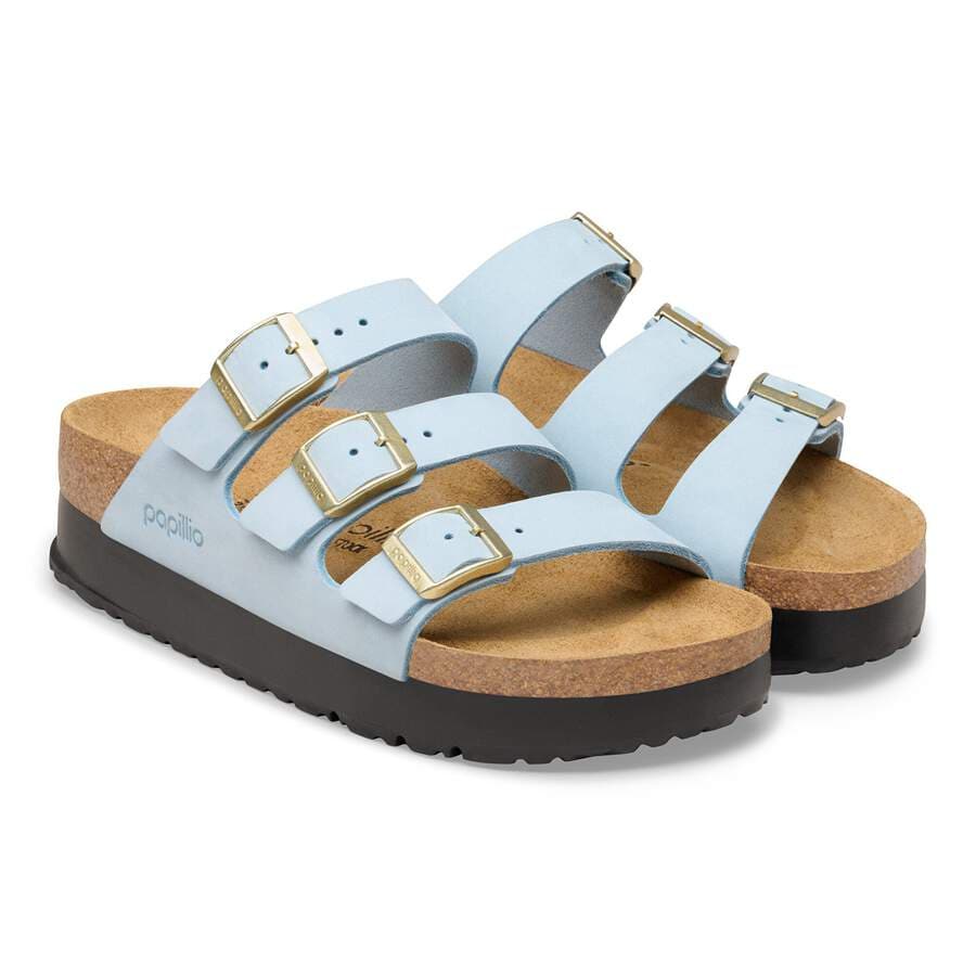Florida Flex Platform Nubuck Leather - Baby Blue