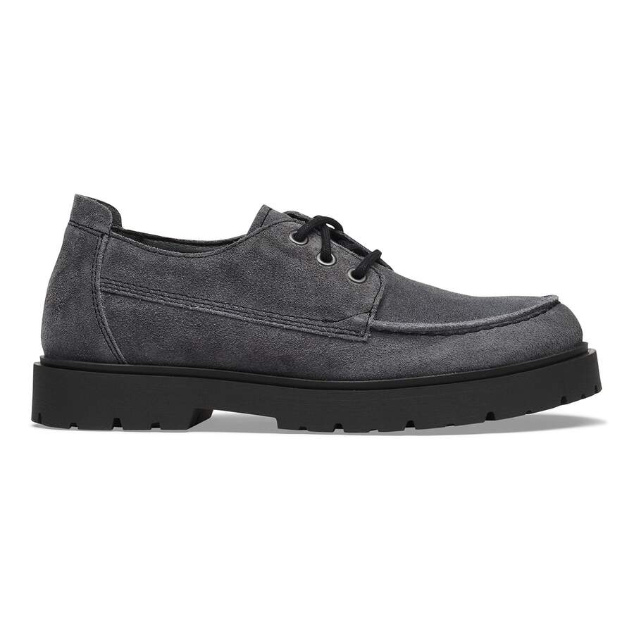 Highwood Moc Lace Low Suede Leather - Charcoal