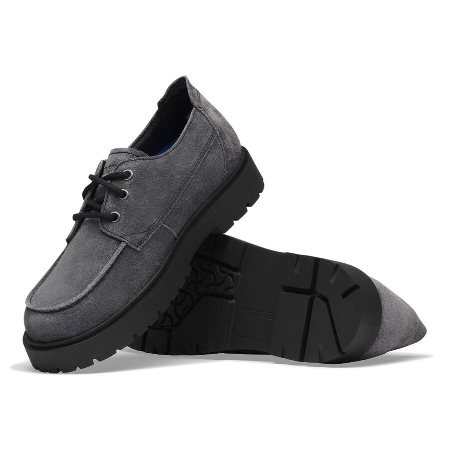 Highwood Moc Lace Low Suede Leather - Charcoal