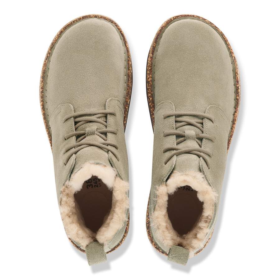 Uppsala Mid Shearling Suede Leather - Taupe