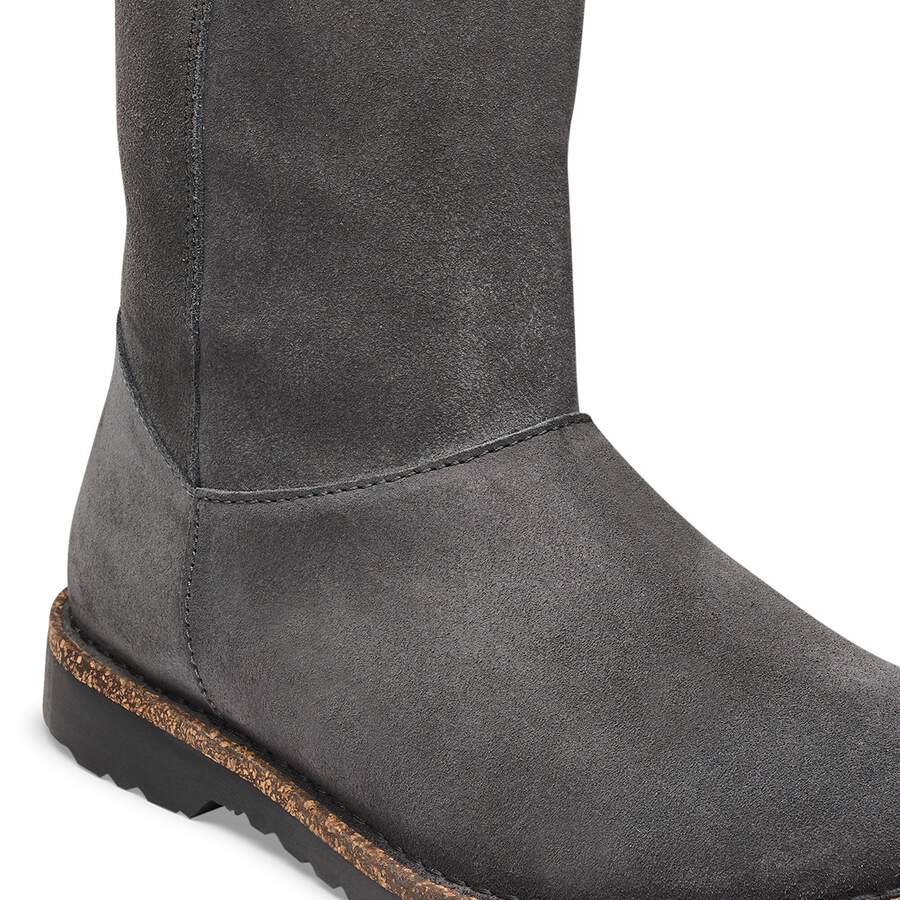 Uppsala Zip Shearling Suede Leather - Charcoal