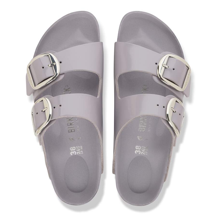 Arizona Big Buckle Natural Leather Patent - High-Shine Lavender Sky