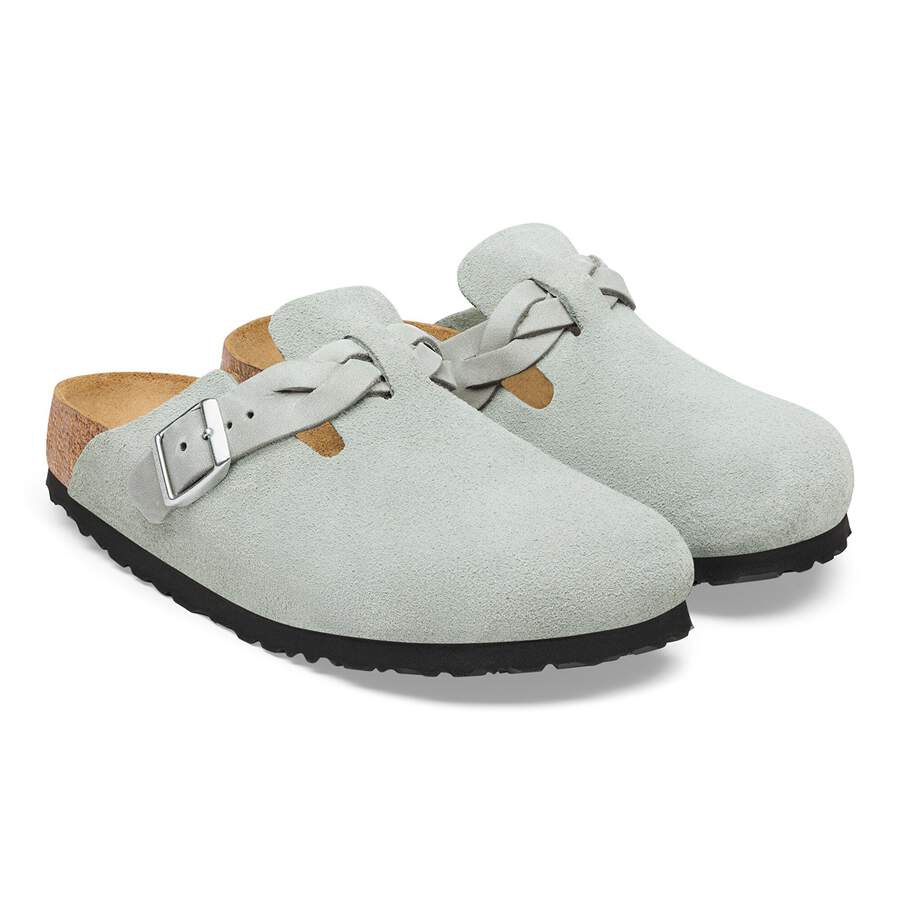 Boston Braided Suede Leather - Pure Sage