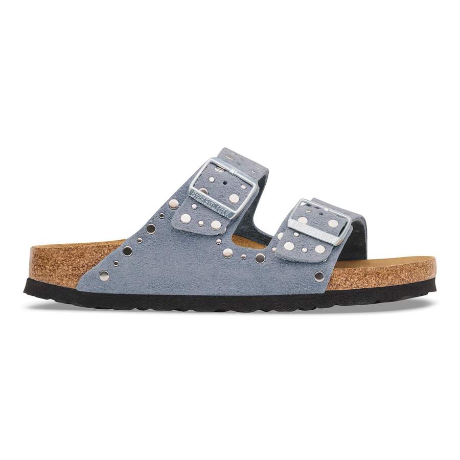 Arizona Rivet Suede Leather - Stone Blue