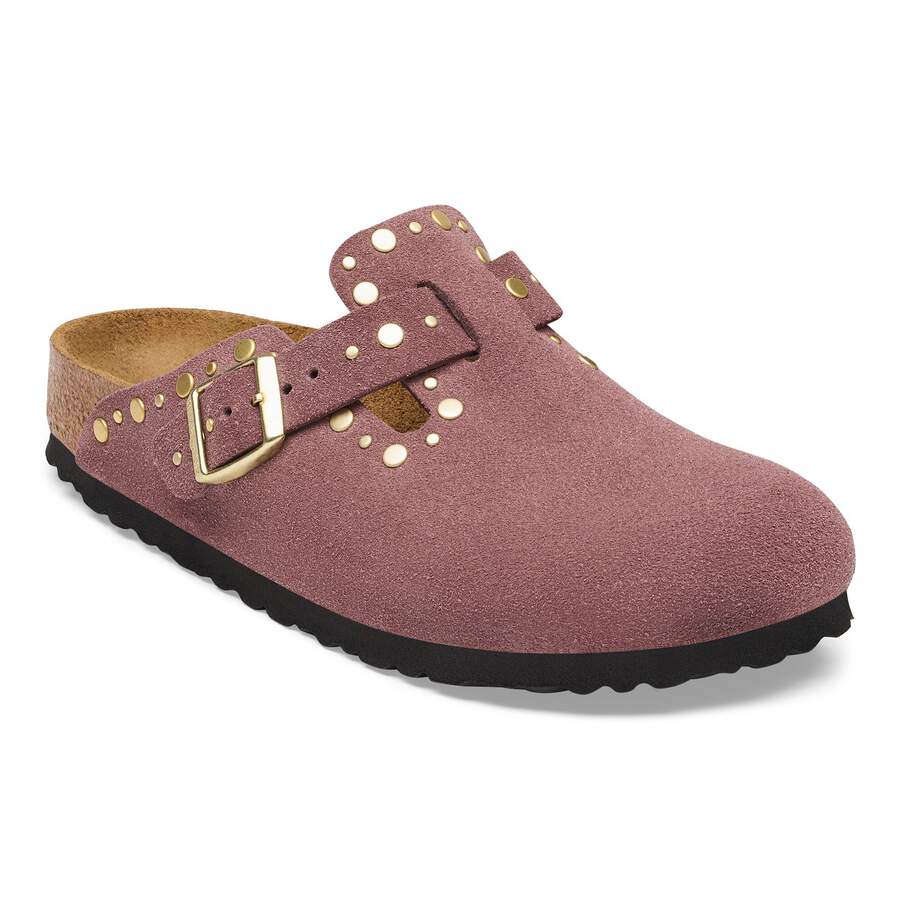 Boston Rivet Suede Leather - Pepper