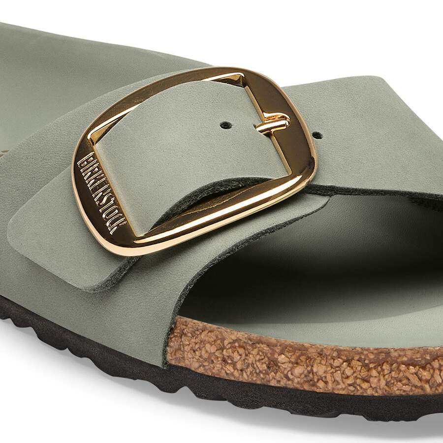 Madrid Big Buckle Natural Leather Oiled - Pure Sage